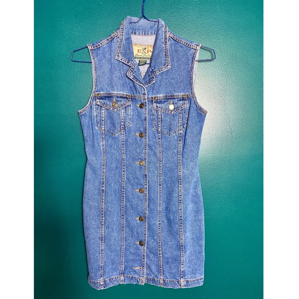Vintage Denim Sleeveless Dress